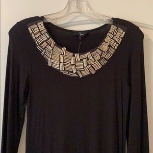 Aqua Black Dress with Neckline design